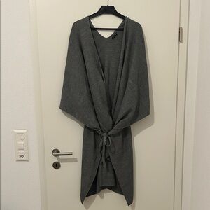 All Saints Gray Knit Wrap / Cardigan One Size